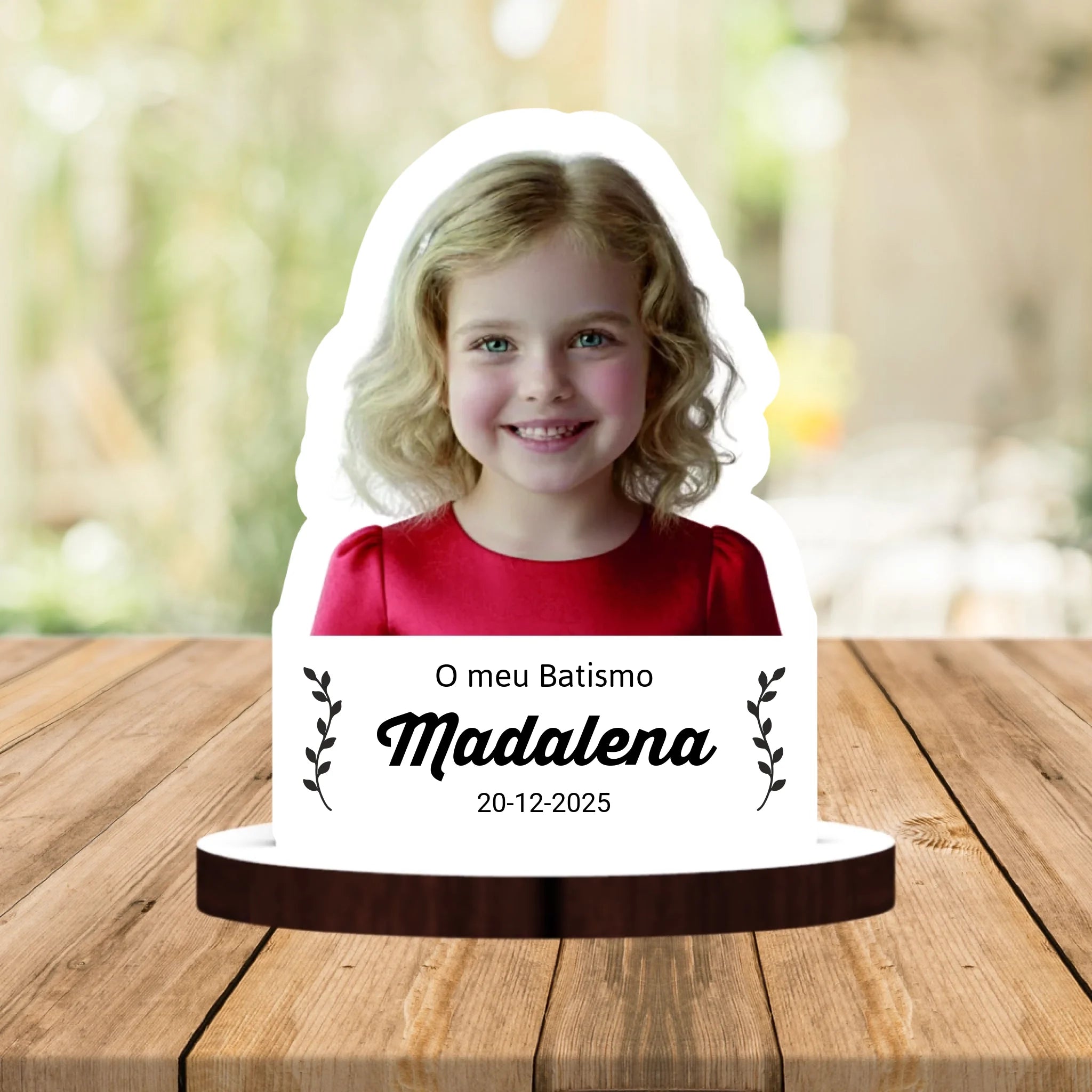 Lembrança Personalizada com Fotografia (a cores) - Laser Madeira